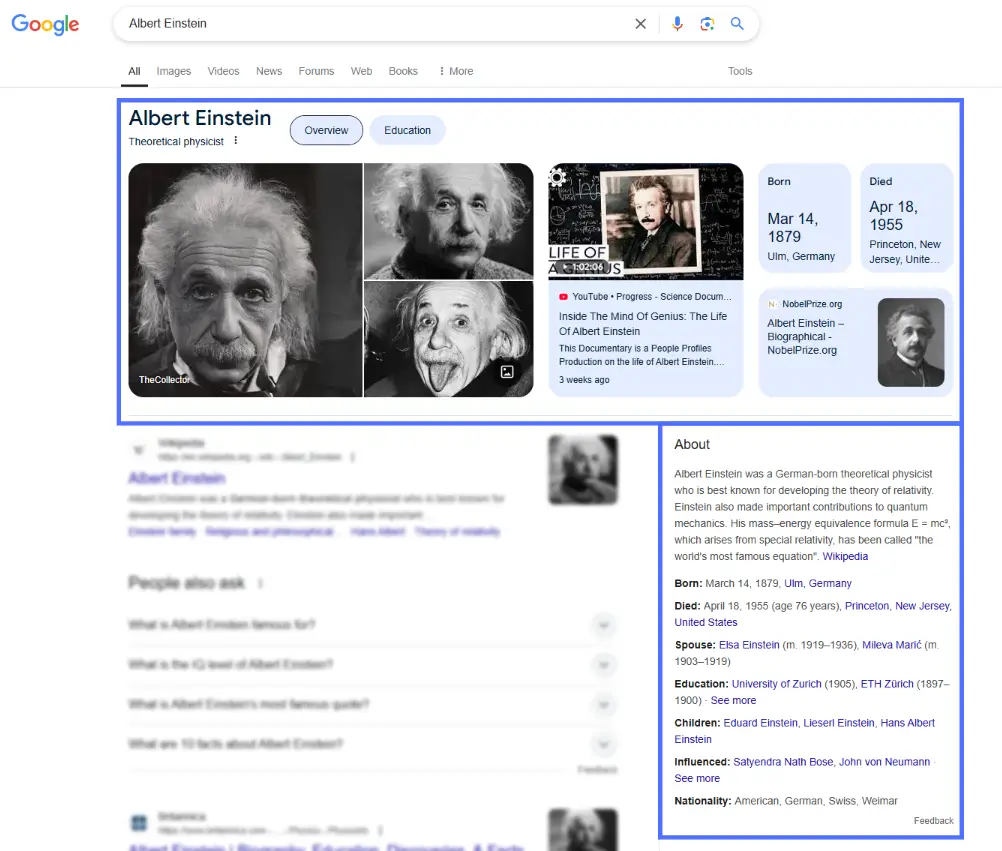 Knowledge Graph on SERP 